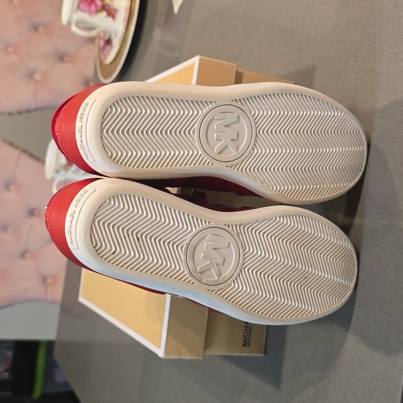 High top wedge sneakers in Crimson red - Picture 9 of 12